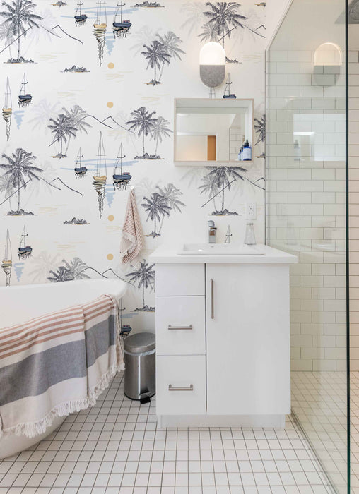 Bahamarama Wallpaper - Peel and Stick Wallpaper - Fall Flat Easy Panels