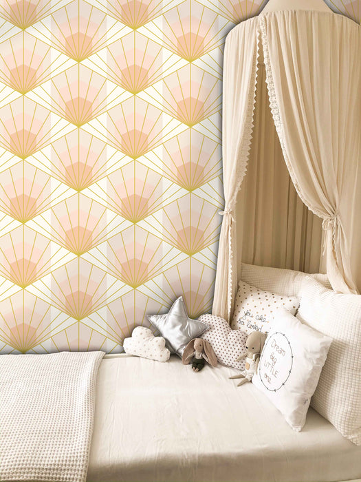 Deco Hex Wallpaper - Peel and Stick Wallpaper - Fall Flat Panels