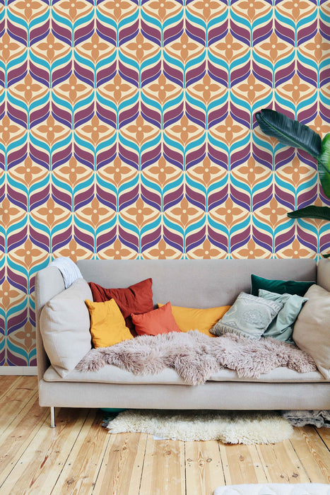 Goochi Leaf Wallpaper SMALL - Peel and Stick Wallpaper - Fall Flat Easy Canvas Panels