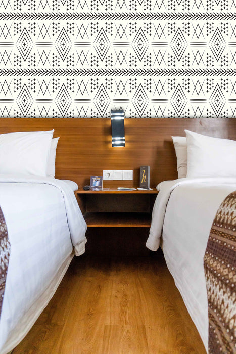Retro Tribe Wallpaper - Peel and Stick Wallpaper - Fall Flat Panels