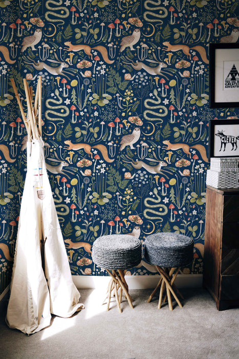 Magic Forest Wallpaper - Peel and Stick Wallpaper - Fall Flat Panels