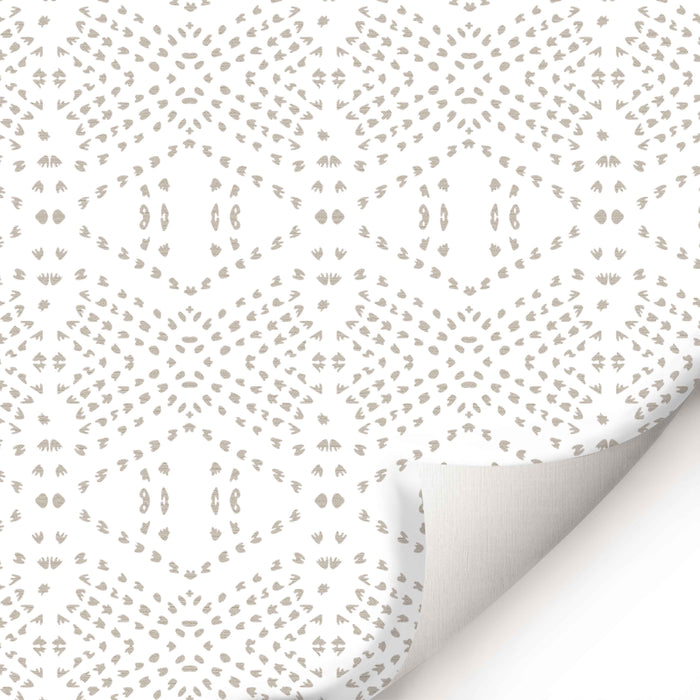 Bohemian Dots Tan Wallpaper - Peel and Stick Wallpaper - Fall Flat Install Panels