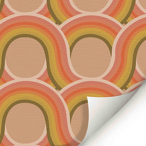 Retro Wobble Wallpaper - Peel and Stick Wallpaper - Fall Flat Panels