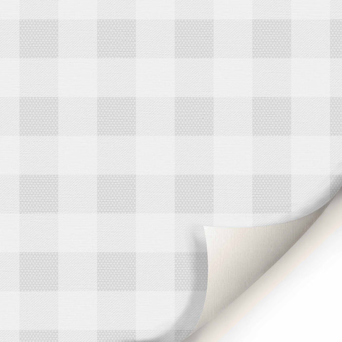 Gingham Gray Small Wallpaper - Peel and Stick Wallpaper - Fall Flat Panels