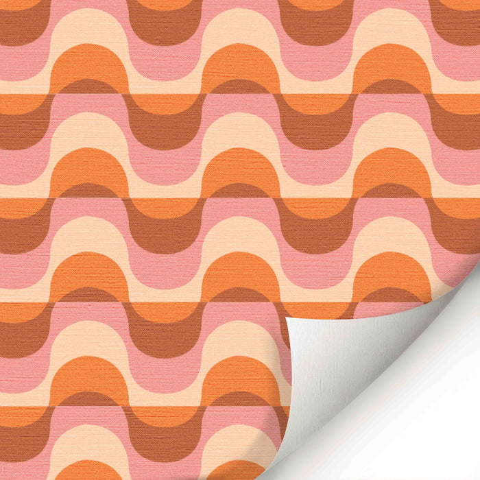 Retro Wave Wallpaper - Peel and Stick Wallpaper - Fall Flat Panels