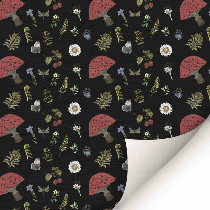Mushroom Forest Wallpaper - Peel and Stick Wallpaper - Fall Flat Panels