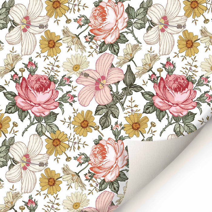 Madera Floral Wallpaper - Peel and Stick Wallpaper - Fall Flat Panels