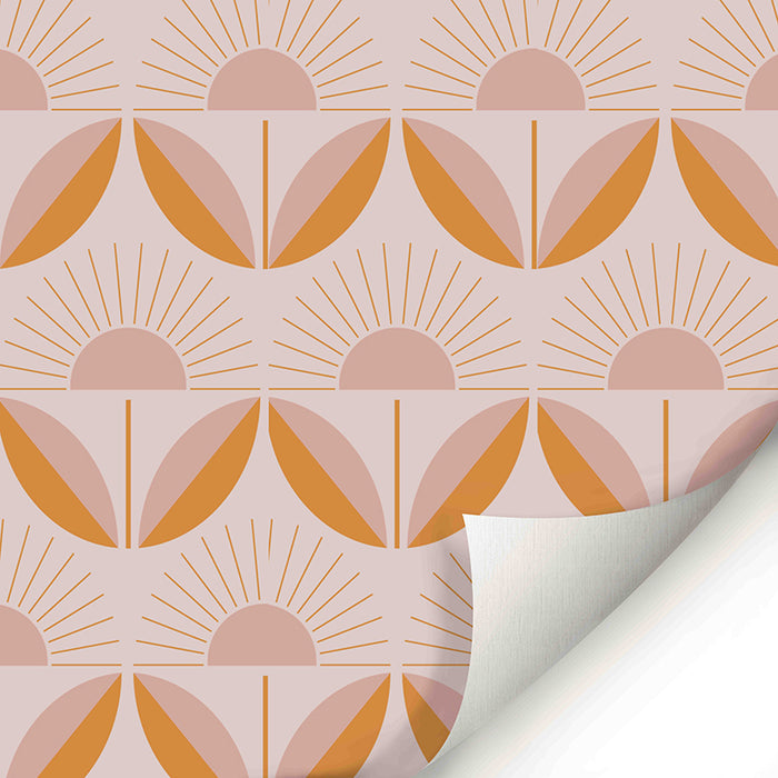 Sunshine Flower Wallpaper - Peel and Stick Wallpaper - Fall Flat Panels