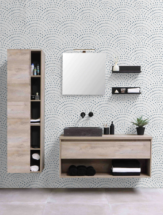 Navy Scallop Wallpaper - Peel and Stick Wallpaper - Fall Flat Panels