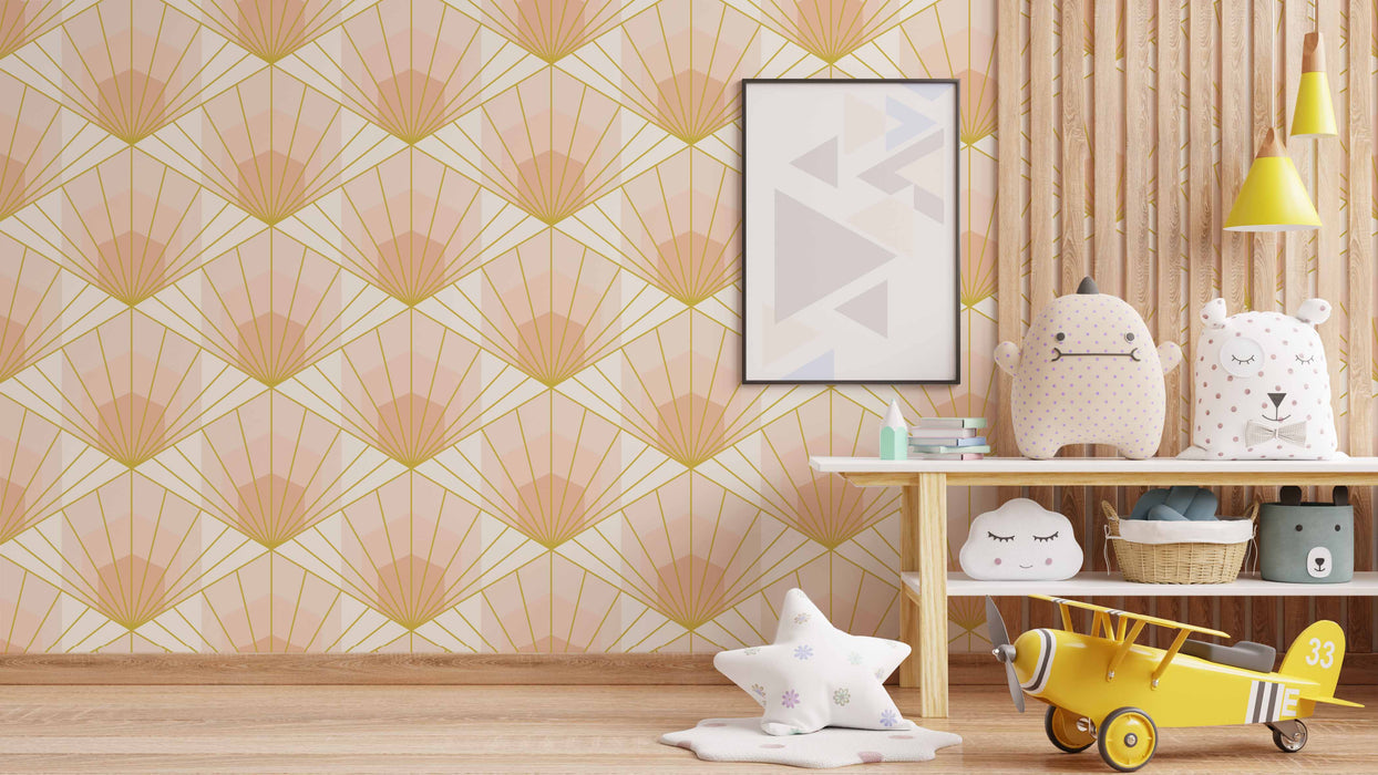 Deco Hex Wallpaper - Peel and Stick Wallpaper - Fall Flat Panels